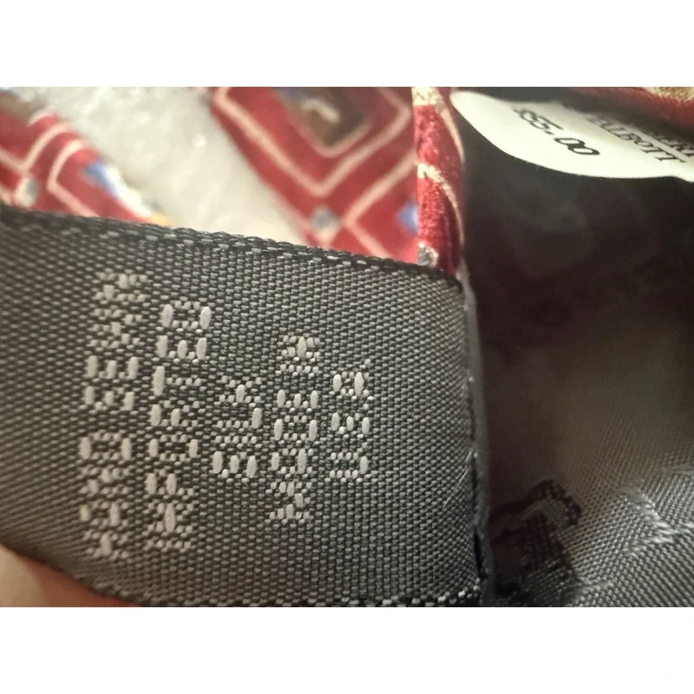 Robert Talbott Hand Sewn And Printed Silk‎ USA Space Pattern Geometric Red Tie